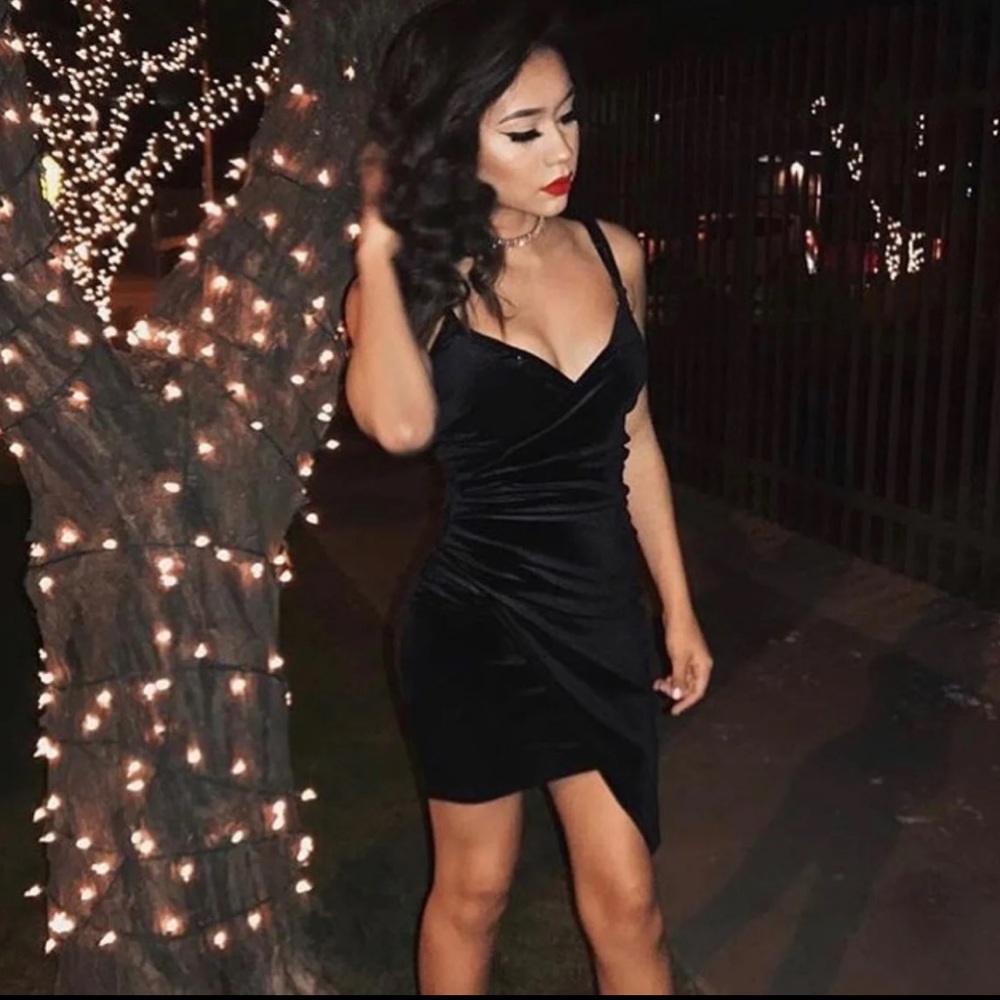 Velvet Asymmetrical Dress